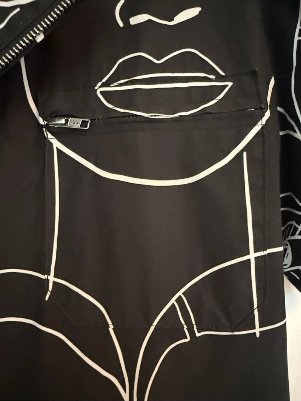 Face-Print Short-Sleeve Jumpsuit